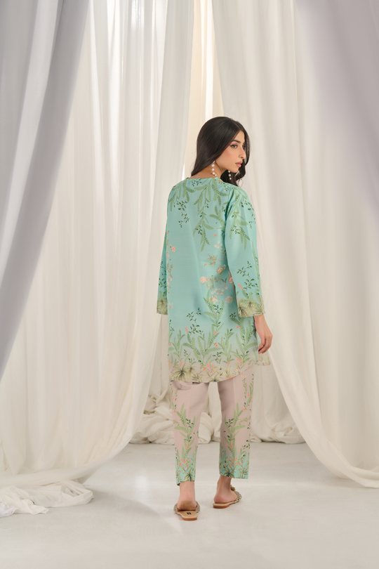 🌸 Teal Bloom Kurta Set with Dupatta ✨
