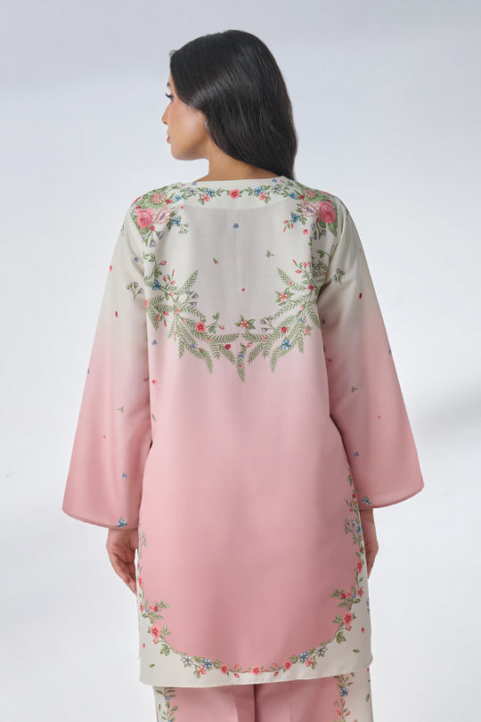 🌸 Blush Petal Floral Kurta Set